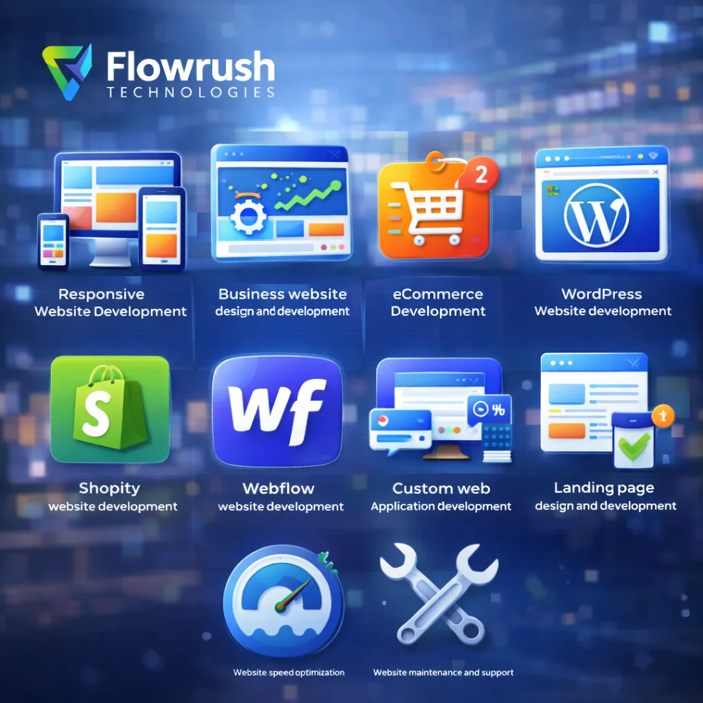 Complete website development solutions by Flowrush Technologies
